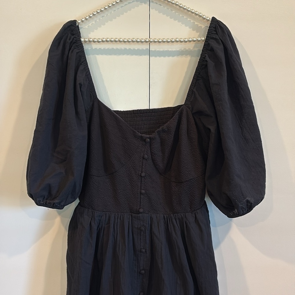 Maeve Puff Sleeve Mini Dress Black Size XL - Picture 5 of 16